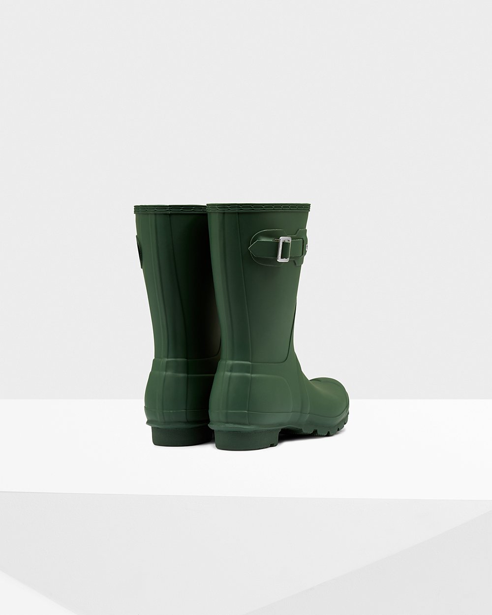 Womens Hunter Original - Short Rain Boots Green - 2043-JXRUM